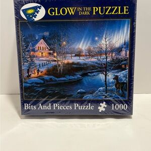 Glow in the Dark Winter Puzzle - 1000 Pieces - Blue NEW SEALED